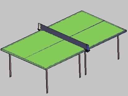 3d poing pong table