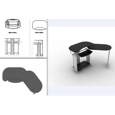 Mobiliario de computo moderno
