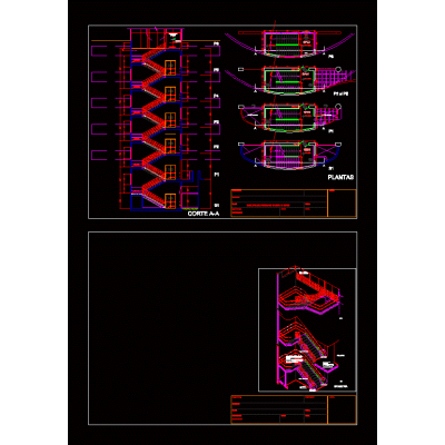 Diseño Completo de Escalera Multinivel