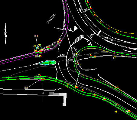 Crossing intersection - road junction