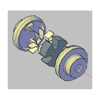 Manguito pieza de rotor  3d