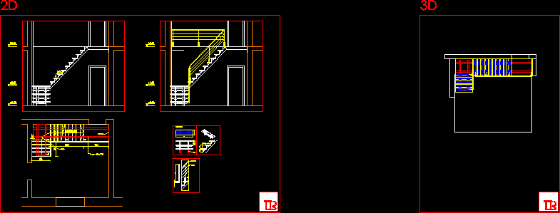 Escalier métallique - détails
