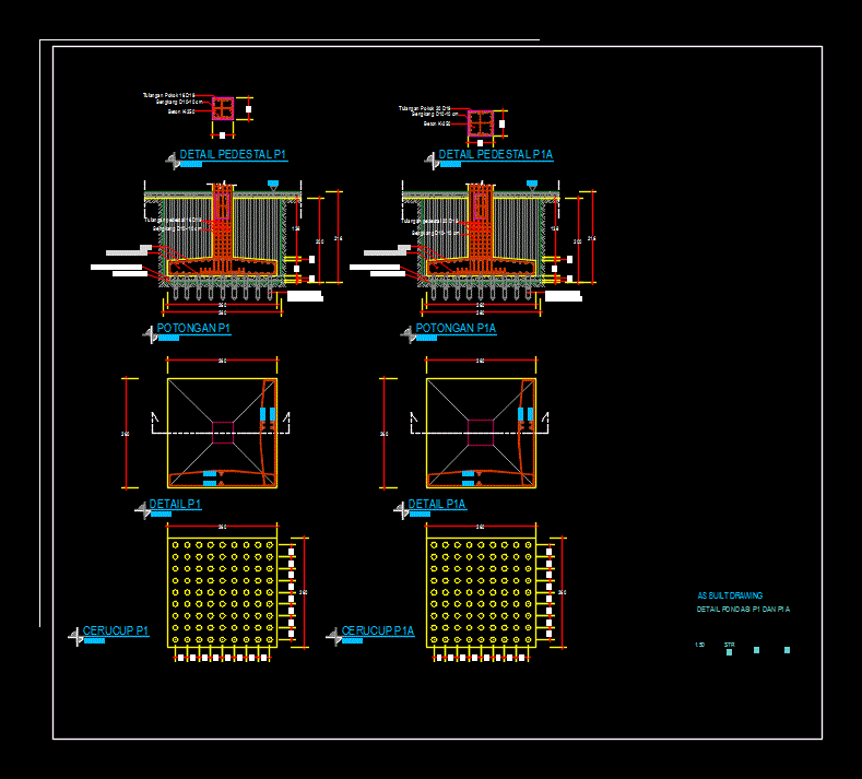 Foundation - Zapata In DWG | CAD library