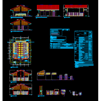 Plano completo de ss.hh escuelas