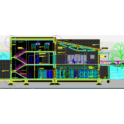 Corte constructivo - restaurant