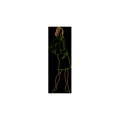donna in elevazione