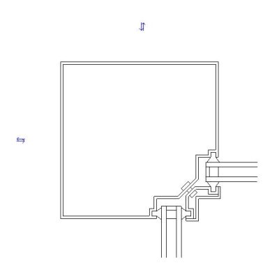 Montante Angular para Doble Acristalamiento