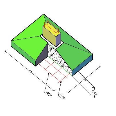 Zapata centrada 3d