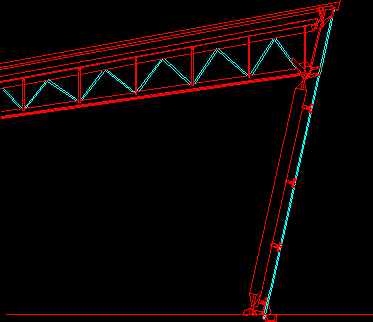 Metal Column And Beam With Steel Tensioners For Metal Coverings In DWG ...