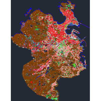 Cartografia ciudad de la coruna - galicia - espana