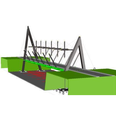 Puente peatonal 3d