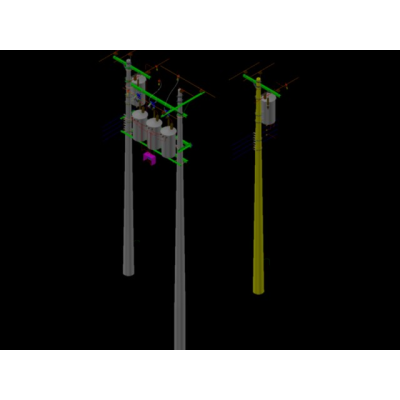 Assembly of single-phase transformers bank