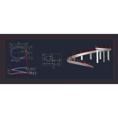 Puente peatonal 2d 3d