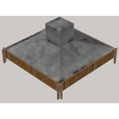 Cimbra de zapata aislada en 3d