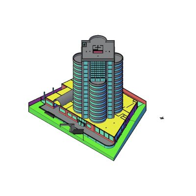 Edificio de oficinas 3d