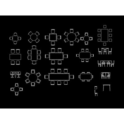 Muebles de equipamiento para planos arquitectonicos