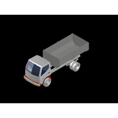 Dibujo de camion con tolva de carga autocad