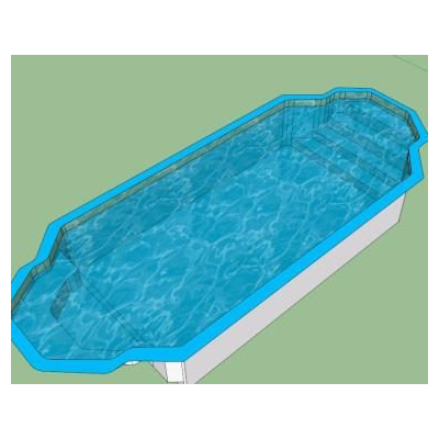 Piscina fibra 3d