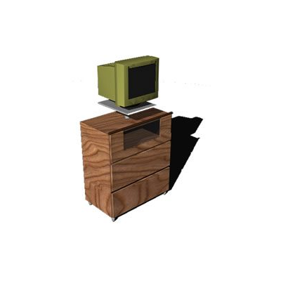Estante de Madera con Cajoneras