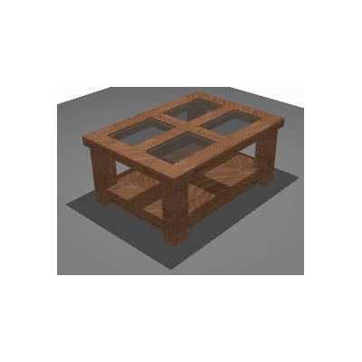 Innovative Coffee Table in Wood and Glass