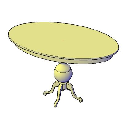 Elegant Oval Wooden Table