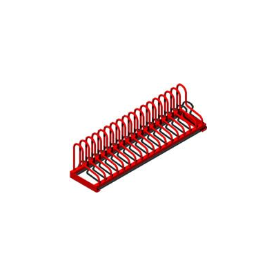Estructura metalica para estacionar bicicletas en 3d