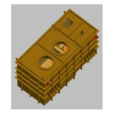 Cajon amortiguador 3d
