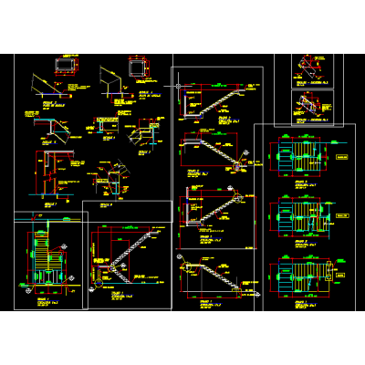 Estructura de acero - escalera comun