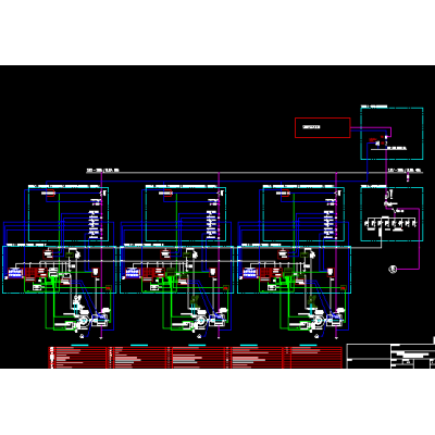 Electrical plan of the powerhouse of the hydroelectric power station
