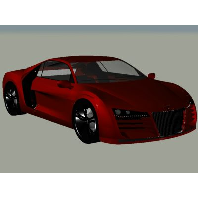 Audi r8 autocad in three dimensions