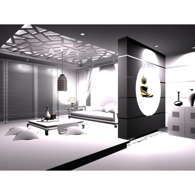 Sala de lujo en 3d max