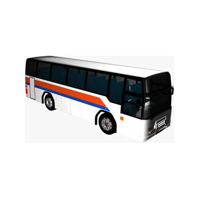 Bus 3d con materiales aplicados