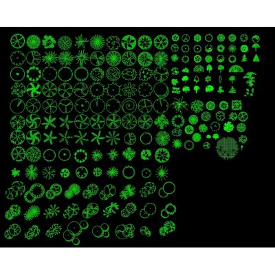 Árboles en Planta DWG
