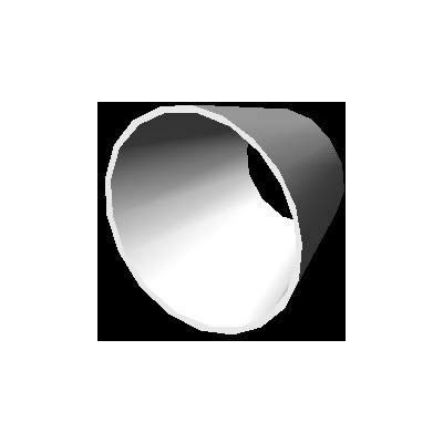 Reduccion concentrica diametro 12x6; material acero al carbono; schedule estandar en 3d