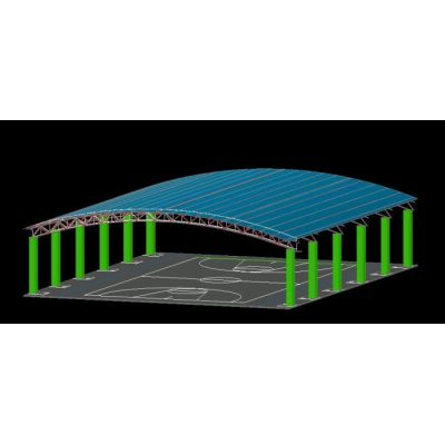 3d roofing basketball court