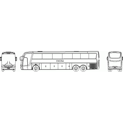 Autob&uacute;s interurbano en alzado