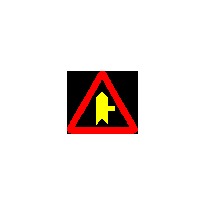 Senal de Advertencia: Interseccion Lateral