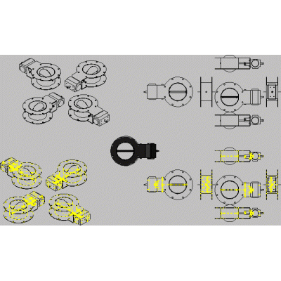 Valvola a farfalla dn 150 pneumatica