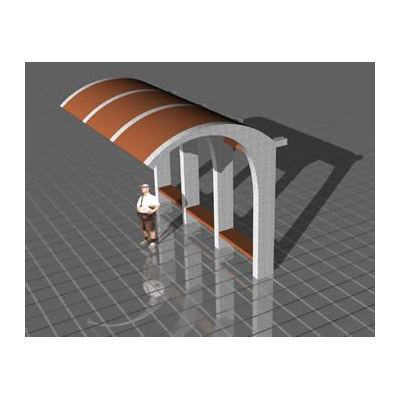 Parador autobuses 3d