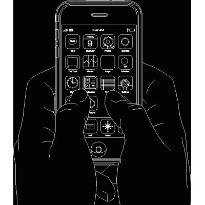 iphone with hands