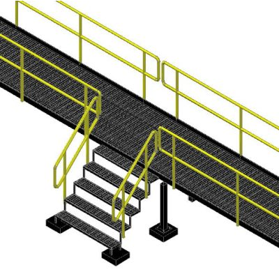 Pasarela con escaleras