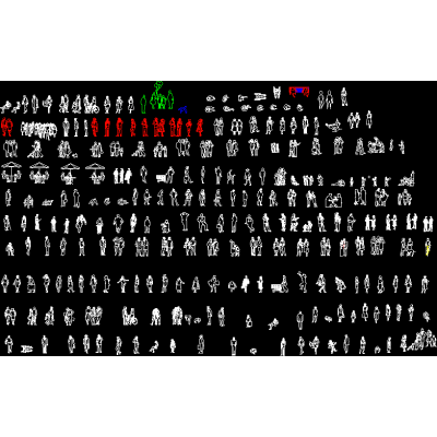 Paquete de personas en cad
