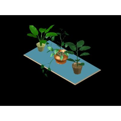 Decoracion- macetas 3d para autocad