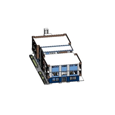 Plano de colegio a nivel de arquitectura en revit