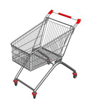 3d supermarket basket