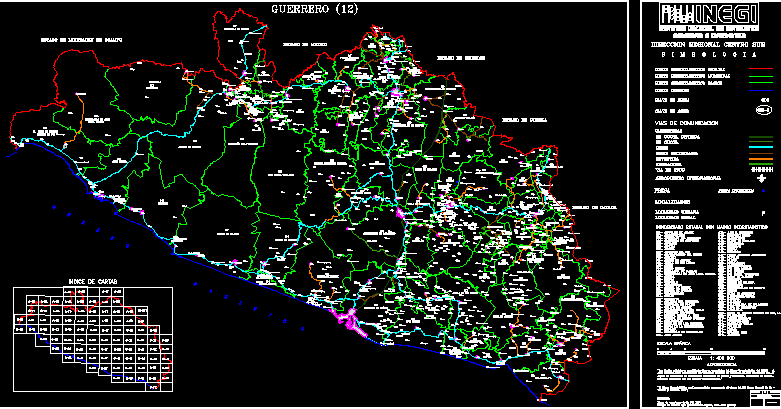 highways of the state of guerrero; Mexico