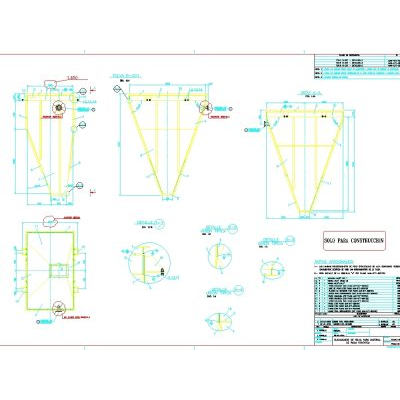 Tolva para material de roca fosfatica  - autocad