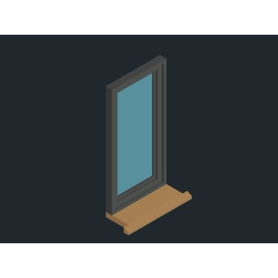 Ventana pano unico 3d