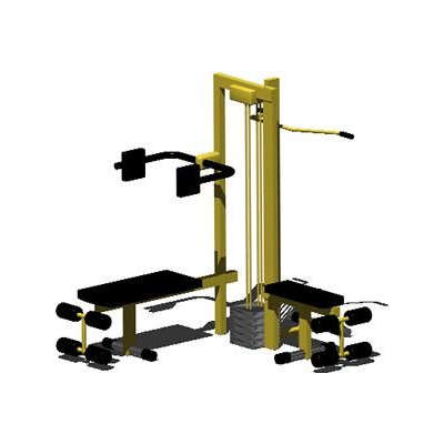 Equipos de gimnasio 3d - pesas - autor fernando martinez
