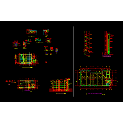 Planos estructurales de un edificio
